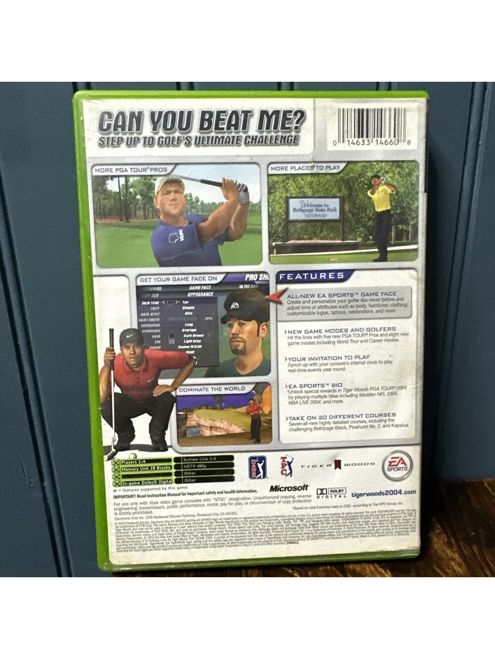 Tiger Woods PGA Tour 2004 EA Sports Xbox Complete CIB Tested Working